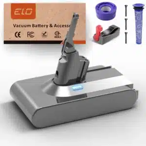 ELO V8 Battery Replacement 21.6 V Compatible with Dyson V8 SV10 V8 Animal V8 Absolute V8 Motorhead V8 Carbon Fiber V8 Fluffy Series Cordless Vacuum Part No. 972237-01