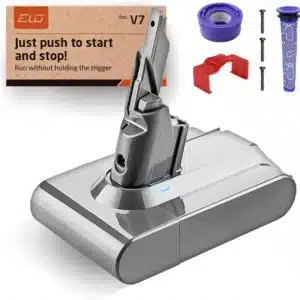 ELO Auto ON/Off V7 Battery and Filter Compatible with Dyson V7 SV11 V7 Motorhead V7 Animal V7 Trigger V7 HEPA V7 Car+Boat V7 Absolute V7 Handheld Vacuum Cleaners Part No. 968670-06