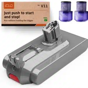 Auto Trigger V11/V15 Battery and Filters Replacement for Dyson V11 and V15 Vacuum with Click Installation Style Battery V11 V15 SV15 SV16 SV22 970425-01 Vacuum Cleaner (Not for Screws Insallation Vacuums)